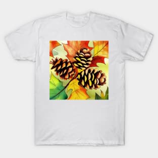 Pine Cones and Maple Leaves T-Shirt